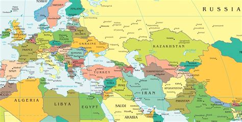 Map Of Europe And Middle East Topographic Map Of Usa With States