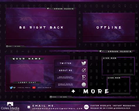 Gaming Stream Overlay Full Package Twitch Streaming Overlay Mixer Images