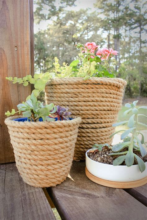 Diy Rope Wrapped Planter Charm At Home