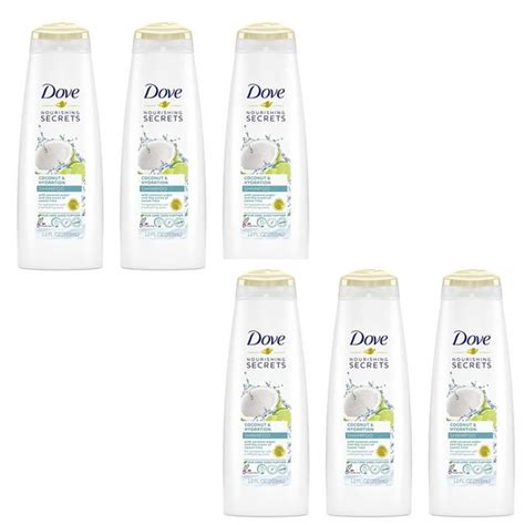 6 Pack Dove Nourishing Secrets Shampoo Coconut And Hydration 12 Oz