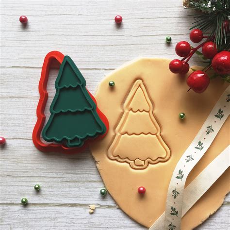 Christmas Tree Cookie Cutter Cutter And Stamp Christmas Cookies