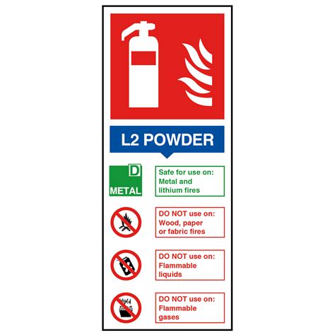 L Powder Fire Extinguisher Safety Sign