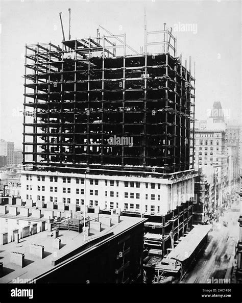 Construction Of The Woolworth Building New York Early 1900s Stock