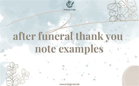 101 After Funeral Thank You Note Examples