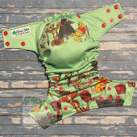 Zombie Pooh Panel Cloth Diaper Made To Order Clover Cloth Creations