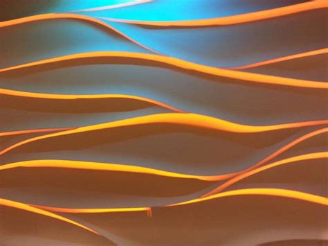 3d Wave Wall With Led Lighting Seamless Modern