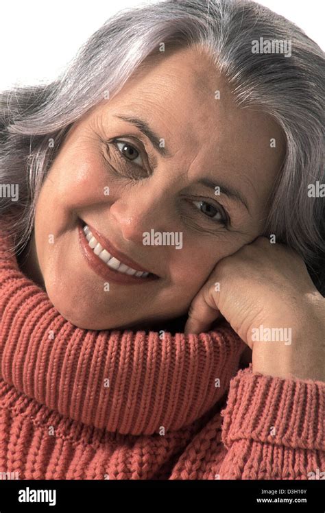 Portrait Of 65 Yr Old Woman Stock Photo Alamy