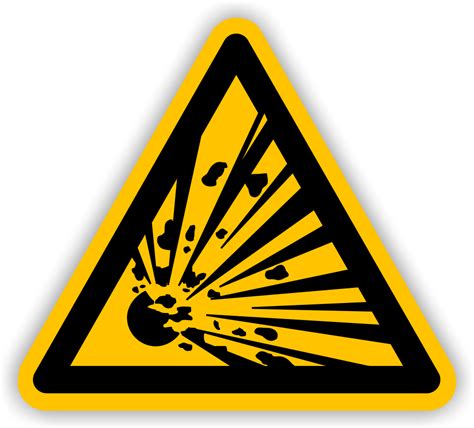 Warnung Explosionsgefahr Als Aufkleber