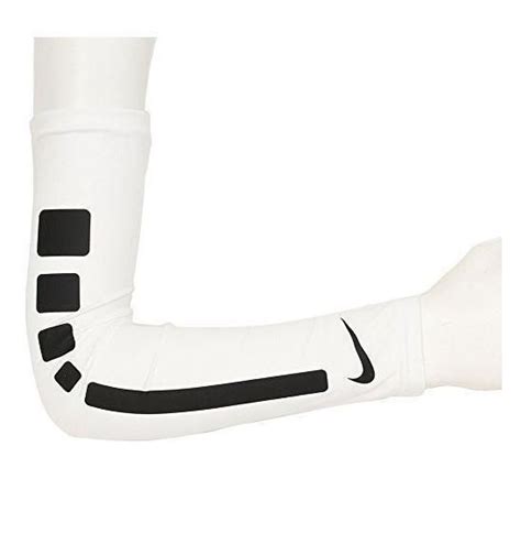 Nike Mens Pro Elite Basketball Arm Sleeves Lxl White Black Nks01127