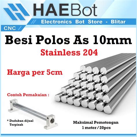 Jual Besi Polos 10mm As Cnc 3d Printer Smooth Rod Harga 5 Cm Mekanik