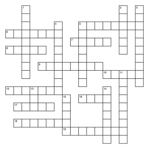 Printable Crossword Puzzle Templates Crossword Puzzle Crossword