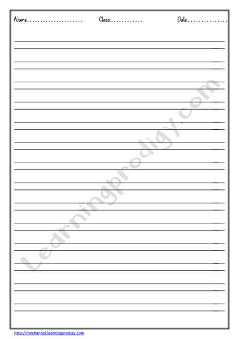 Handwriting Printable Lined Paper Pdf Double Lines Writing Paper