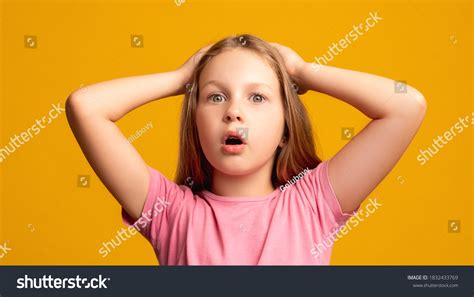 Confused Child Problem Anxiety Omg Reaction Stock Photo 1832433769