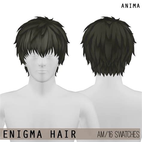 Ts4 Enigma Hair P Anima Sims 4 Hair Male Sims 4 Anime Sims
