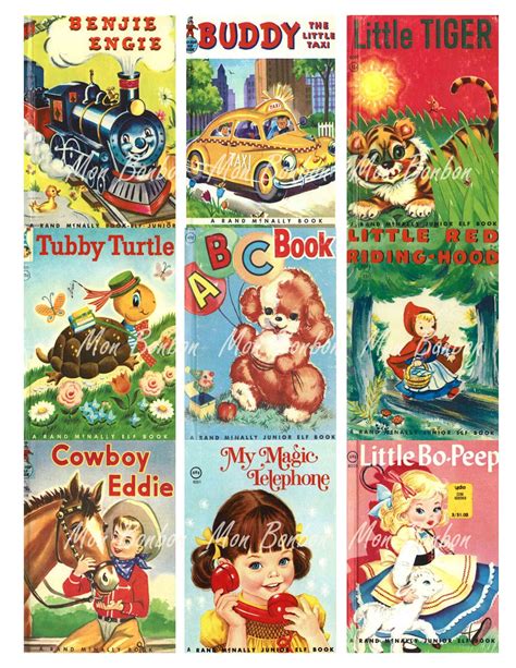 Vintage Childrens Storybooks Collage Sheet Diy By Monbonbon