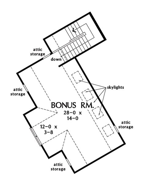 Start your house plan search here! Bonus Room Floor Plan of The Butler Ridge - House Plan Number 1320-D (With images) | Craftsman ...