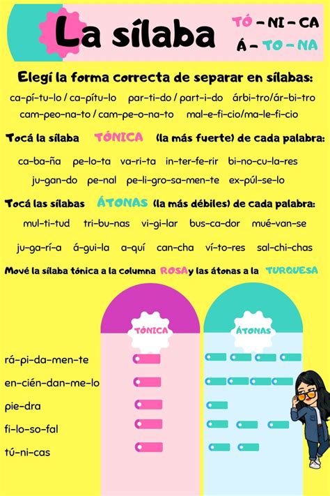 Ejercicio De S Laba T Nica Y Tonas Spanish Language Language Arts