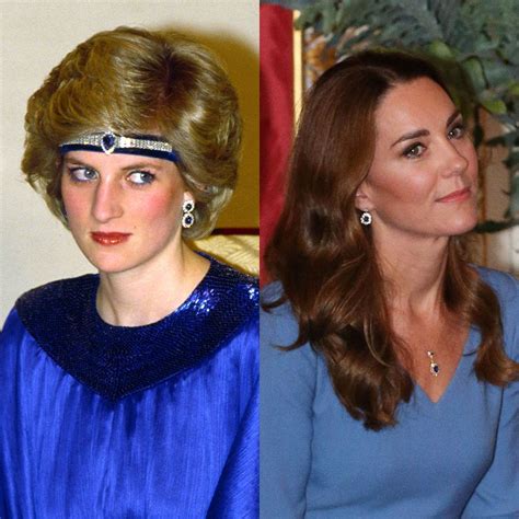 Kate Middleton Wearing Princess Dianas Jewelry Kate Inherited Diana