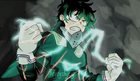 Angry Izuku Midoriya Green Hair My Hero Academia Wallpaper Hero