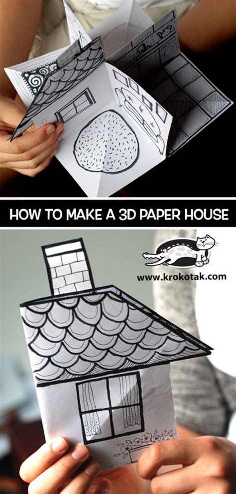 Krokotak How To Make A 3d Paper House