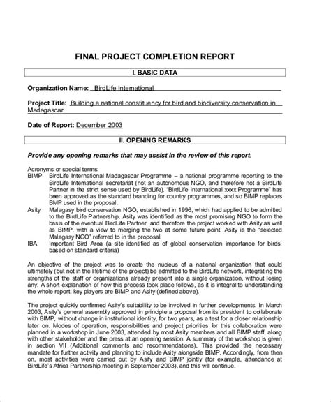 Final Project Report Sample Master Template
