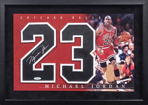 Lot Detail Michael Jordan Signed X Framed Jersey Number