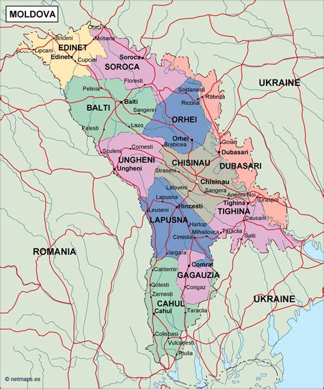 Moldova Political Map Order And Download Moldova Political Map