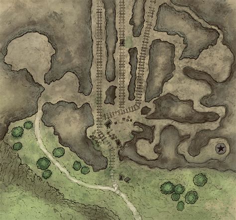 Old Mine Path Battlemaps Dungeon Maps Fantasy Map Fantasy Landscape