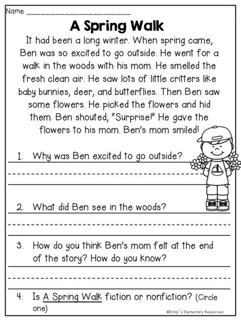 Reading Comprehension: What Do You Think? Worksheets | 99Worksheets