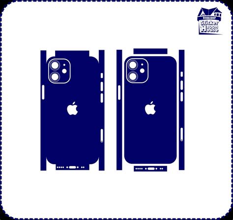 Iphone 12 Mini Skin Vector Template For Vinyl And Polyurethane Etsy