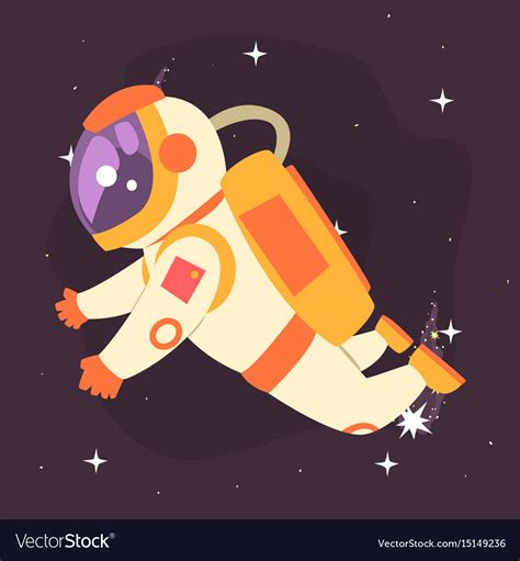 Astronaut Floating In Outer Space Royalty Free Vector Image