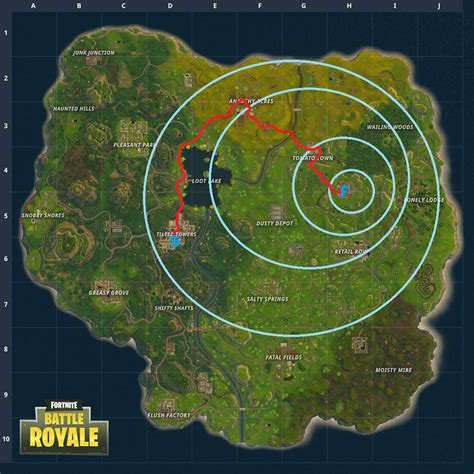 Idea At The End Of A Game Show A Map With The Circles And The Path