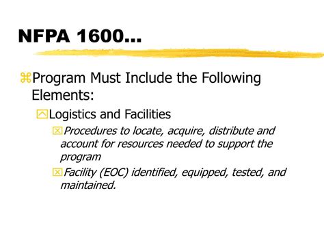 Ppt Nfpa 1600 Powerpoint Presentation Free Download Id1355821