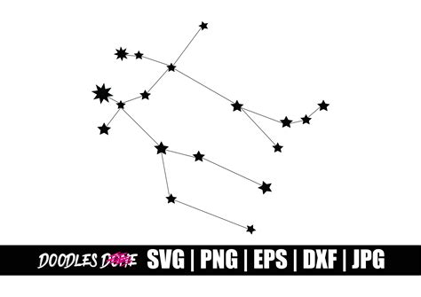 Gemini Zodiac Constellation SVG Graphic By Doodlesdone Creative Fabrica