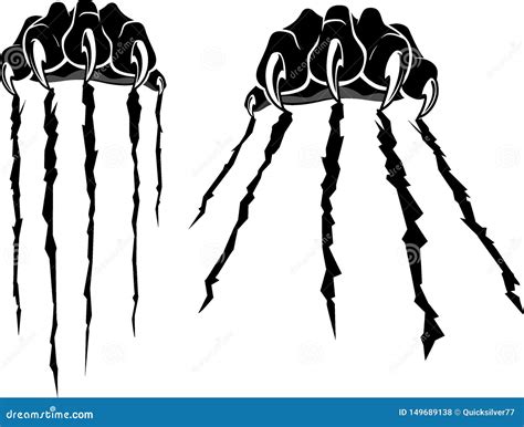 Black Panther Pair Claws Stock Vector Illustration Of Paws 149689138