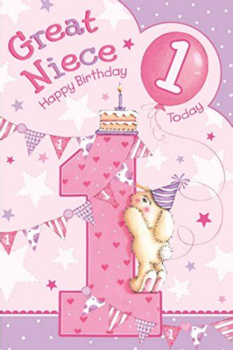 Great Niece 2nd 2 Today Happy Birthday Card With A Lovely Verse Amazon
