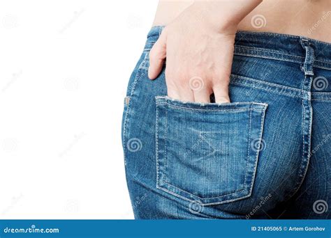 Womans Jeans Backside Stock Image Image Of Denim Background 21405065