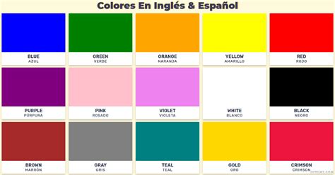 Pin On Colores Inglés