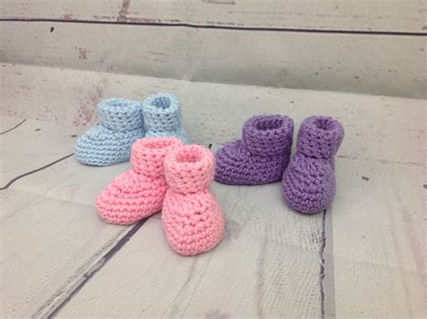 Easy Newborn Baby Booties Crochet Pattern Okiegirlblingnthings