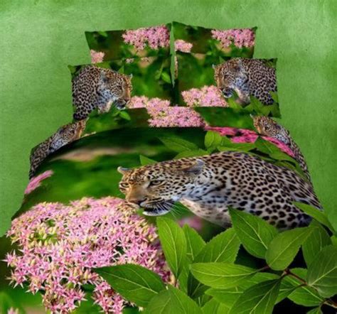 3d Leopard Animal Print Bedding Sets Queen Size Quilt