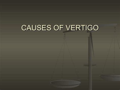 Causes Of Vertigo