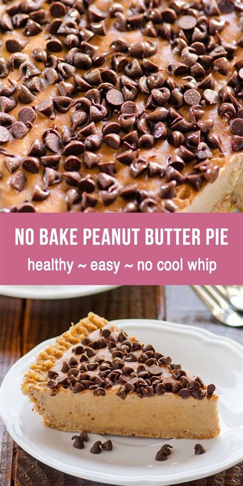 No Bake Peanut Butter Pie Recipe Peanut Butter Pie Recipes Peanut Butter Recipes Peanut