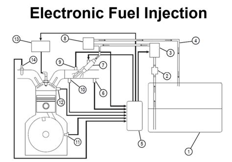 Electronic Fuel Injection Components Diagram Quizlet