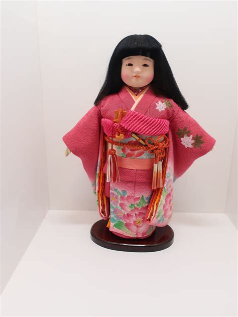 Vintage Traditional Japanese Doll Hand Made Japanese Doll Kimono