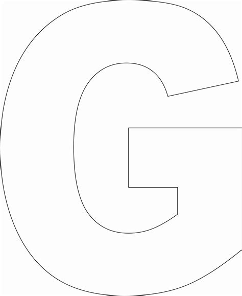 Printable Letter G Outline