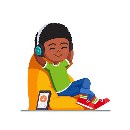 The best selection of royalty free chair clipart vector art, graphics and stock illustrations. Relaxed Smiling Boy Kid Listening To Music With Wireless ...