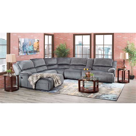 Clonmel 6 Piece Power Reclining Sectional With Raf Chaise 36505585719