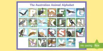 Australian Animal Alphabet A2 Display Poster