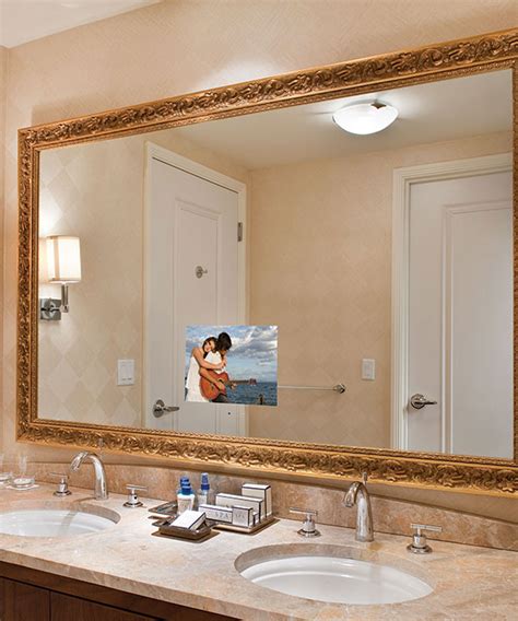 Our clients tell us there are two major reasons to have a hidden bathroom tv. Stanford Bathroom Mirror TV