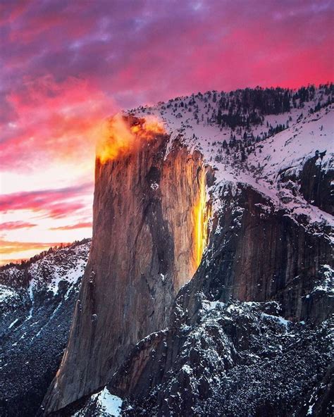 Yosemite Firefall Is A California Waterfall That Looks Like Actual